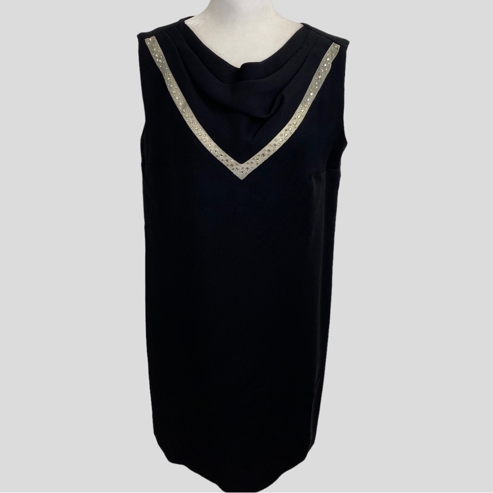 Vintage 60s R&K Originals Little Black Dress with Crystal Mesh Cutout Detail
